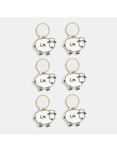 Set of 6 sheep stitch markers Lantern Moon 2