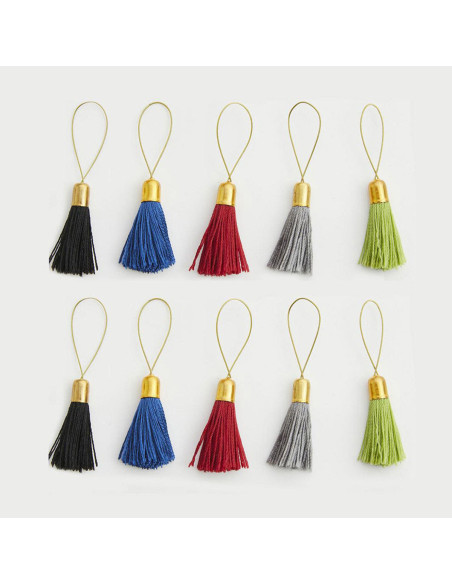 Set of 10 pompom stitch markers Lantern Moon