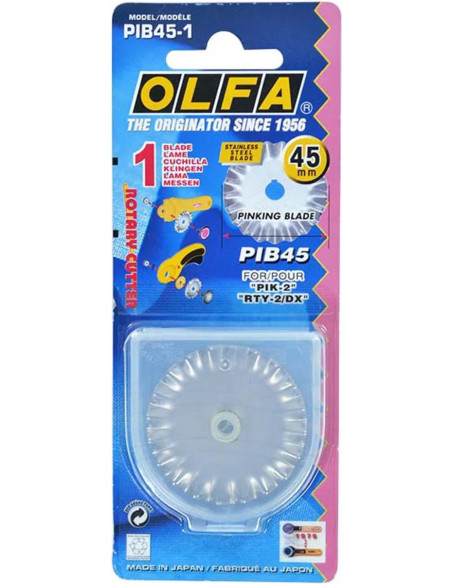 1 replacement blade for scalloped edge cutter - 45 mm