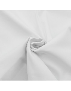Stretch cotton gabardine fabric - White