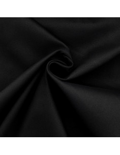 Stretch cotton gabardine fabric - Black