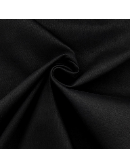 Stretch cotton gabardine fabric - Black