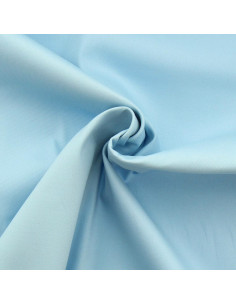 Stretch cotton gabardine fabric - Baby blue