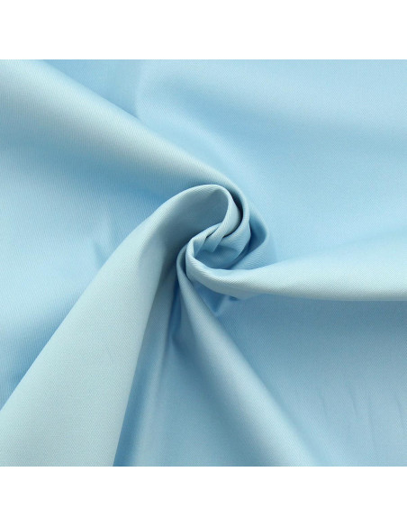 Stretch cotton gabardine fabric - Baby blue