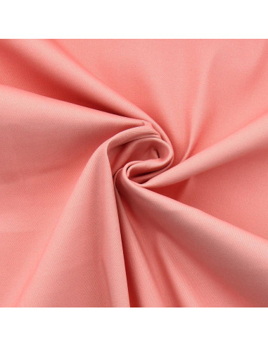 Stretch cotton gabardine fabric - Salmon