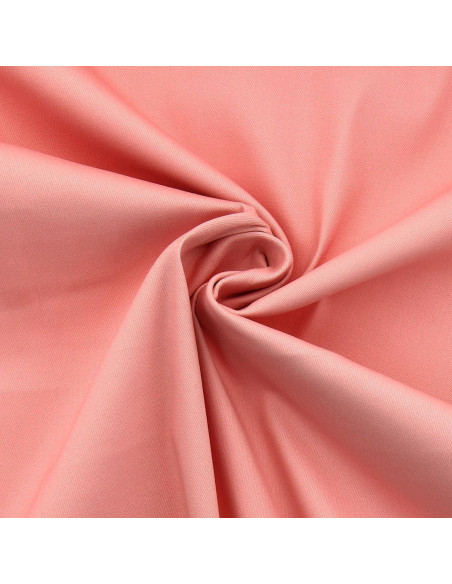 Stretch cotton gabardine fabric - Salmon