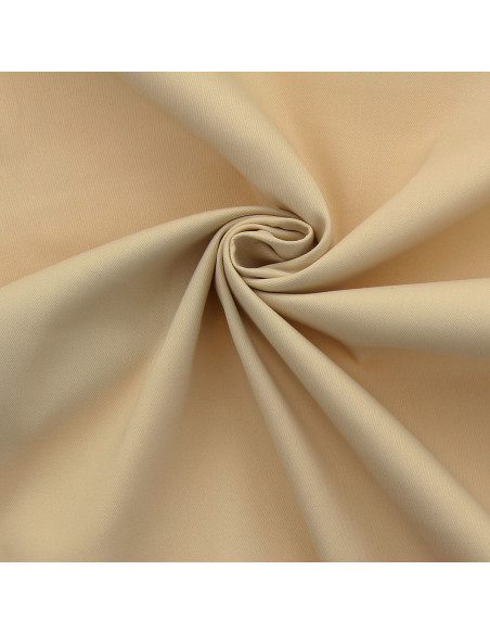 Stretch cotton gabardine fabric - Champagne