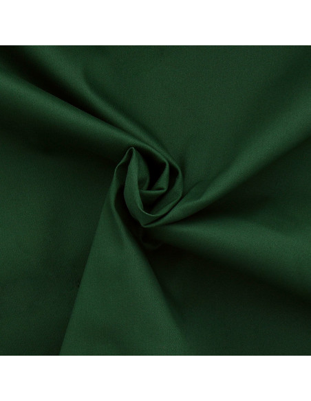 Dark green stretch cotton gabardine fabric