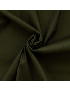 Stretch cotton gabardine fabric - Moss green