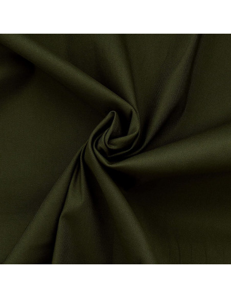 Stretch cotton gabardine fabric - Moss green