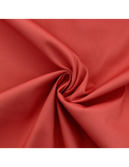 Stretch cotton gabardine fabric - Coral
