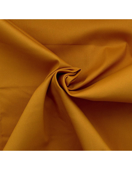Stretch cotton gabardine fabric - Ochre