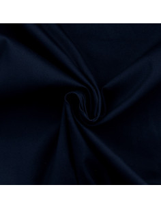 Stretch cotton gabardine fabric - Navy blue
