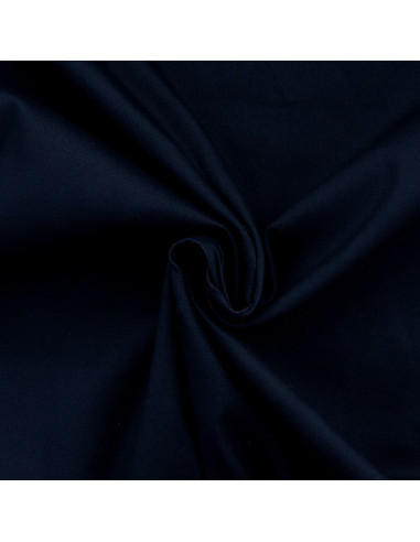 Stretch cotton gabardine fabric - Navy blue