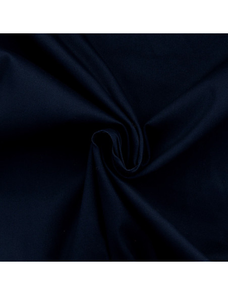 Stretch cotton gabardine fabric - Navy blue