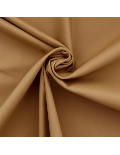 Stretch cotton gabardine fabric - Golden beige