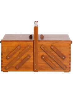 Dark Wood Sewing Worker L
