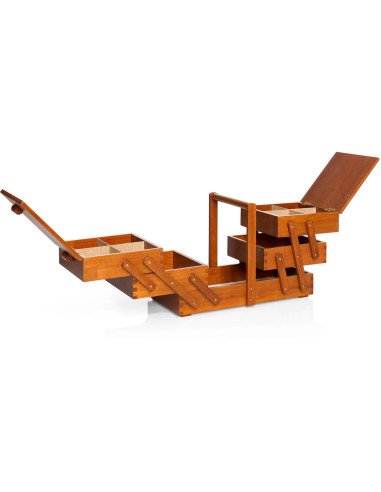 Dark Wood Sewing Worker L