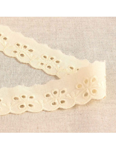 Inaya Scalloped Flower Broderie Anglaise - Ecru