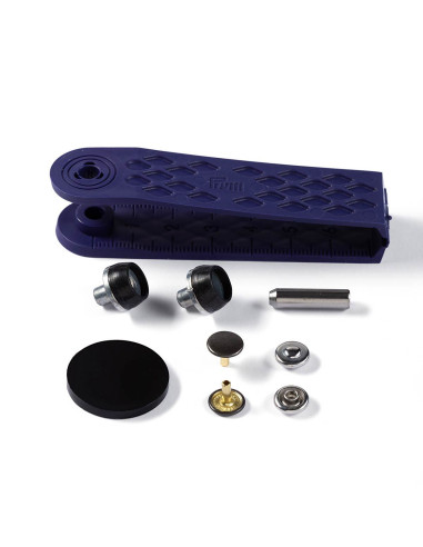Box of 24 9 mm rivets with tool - Silver and Black