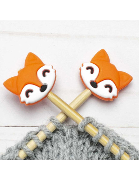 Stitch stoppers for knitting needles - Fox