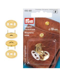 Magnetic clasp to rivet - Gold