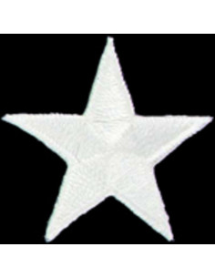 White star iron-on patch