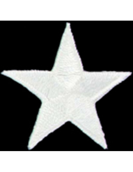 White star iron-on patch