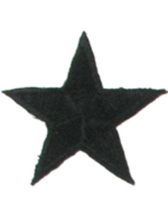 Black star iron-on patch
