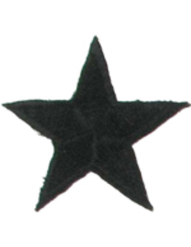 Black star iron-on patch