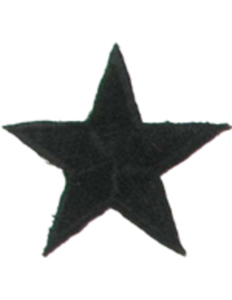 Black star iron-on patch