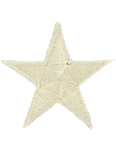 Beige star iron-on patch