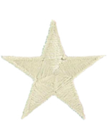 Beige star iron-on patch