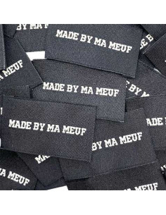 Set of 5 woven sew-on labels Made By Ma Meuf