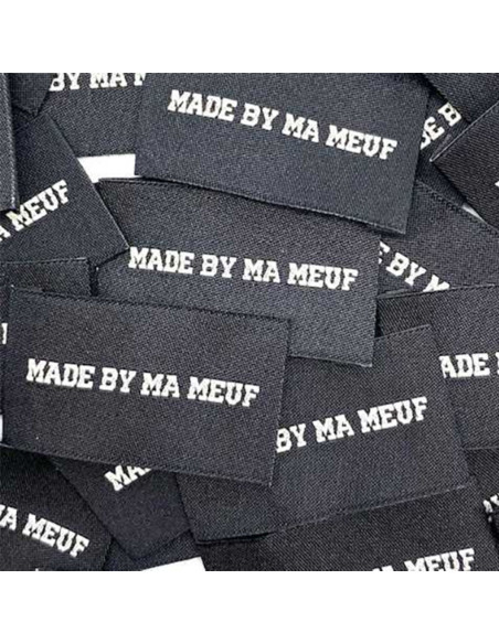 Set of 5 woven sew-on labels Made By Ma Meuf