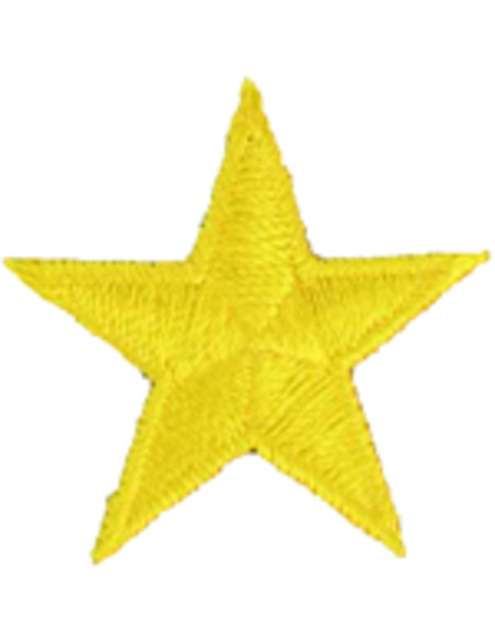 Yellow star iron-on patch