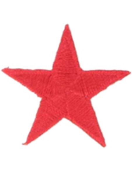 Red star iron-on patch