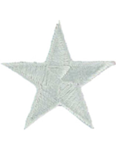 Gray star iron-on patch