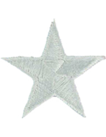 Gray star iron-on patch