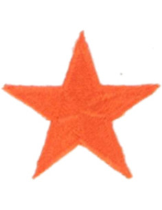 Orange star iron-on patch