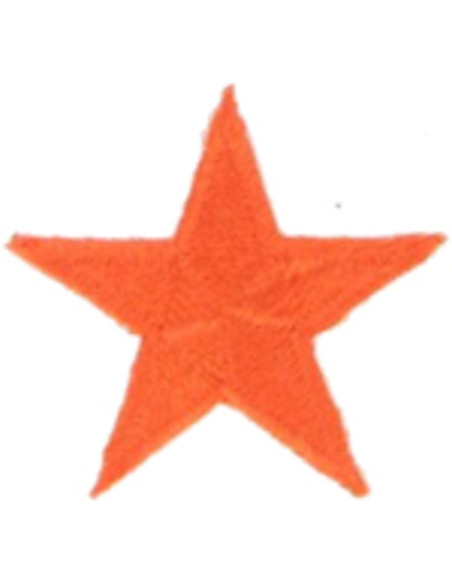 Orange star iron-on patch