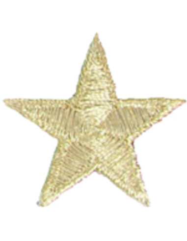 Gold star iron-on patch