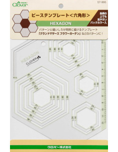 Clover hexagon patchwork template