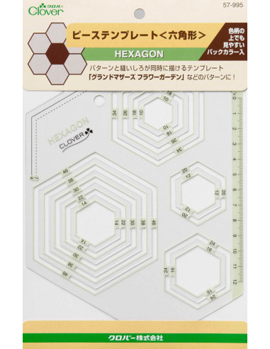 Clover hexagon patchwork template