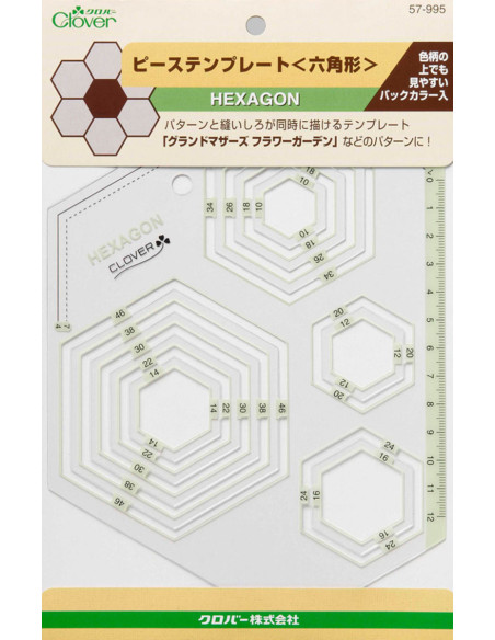 Clover hexagon patchwork template