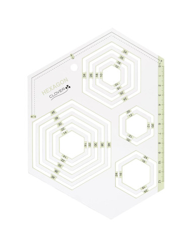 Clover hexagon patchwork template