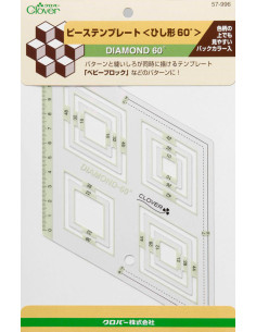 Diamond 60° Clover patchwork template
