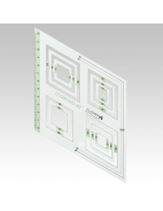 Diamond 60° Clover patchwork template 2