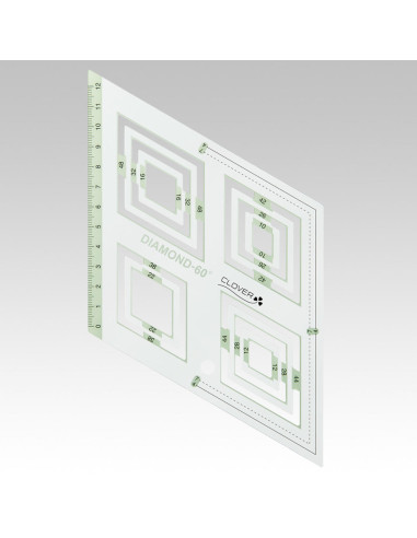 Diamond 60° Clover patchwork template
