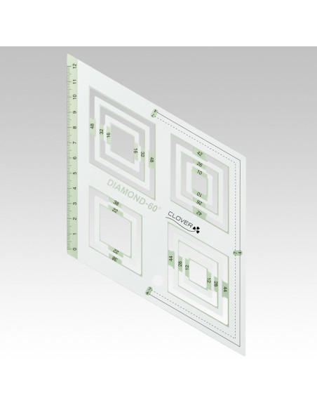 Diamond 60° Clover patchwork template